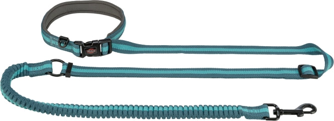 TRIXIE JOGGING-HUNDELEINE - GRAFIT/AQUA
