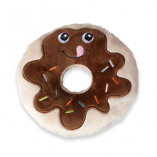 KARLIE FLAMINGO HUNDESPIELZEUG PLÜSCH SCHOKO DONUT