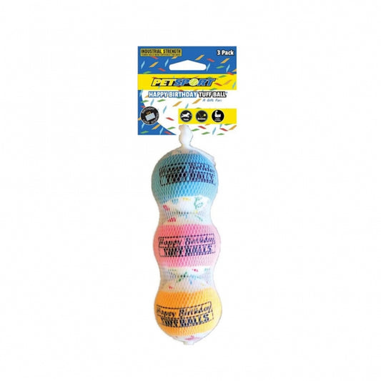 TUFF BIRTHDAY BALLS 6 CM - 3ER PACK